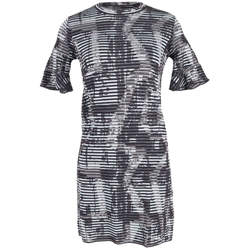 Missoni Printed Shift Dress in Metallic Viscose